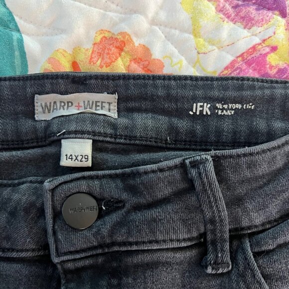 Warp & Weft JFK NYC Skinny Jeans Windsor (Black)  Sz 14 - Picture 8 of 10